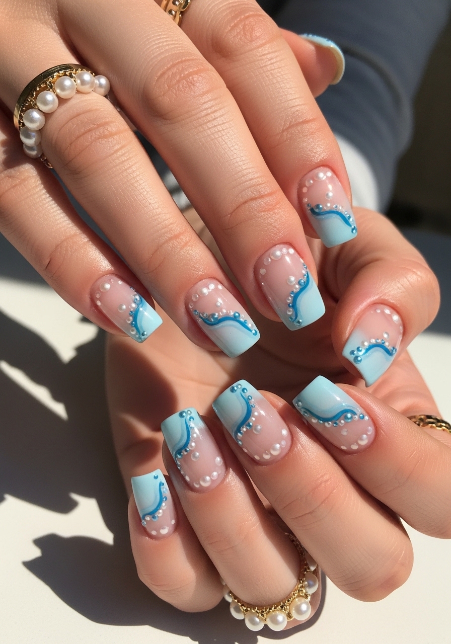 Ocean Pearl Nails
